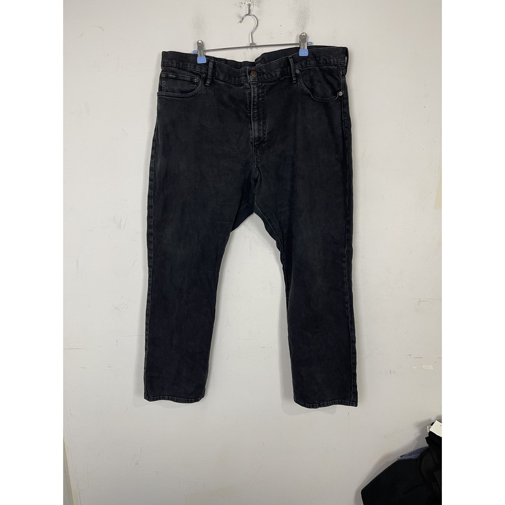 Polo Ralph Lauren Mens Jeans Black 42x30Varick Slim Straight Denim Goth Emo